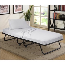 Gilbins 100% Combed T-Shirt Cotton Jersey Knit Camp Sheet Set, 1 Fitted cot Sheet, 1 Flat Sheet, 1 Standard Pillow case Purple