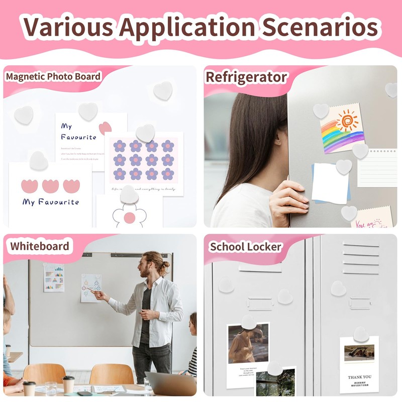 DUJEQM Fridge Magnets Whiteboard Magnets Notice Board Small Round Magnets