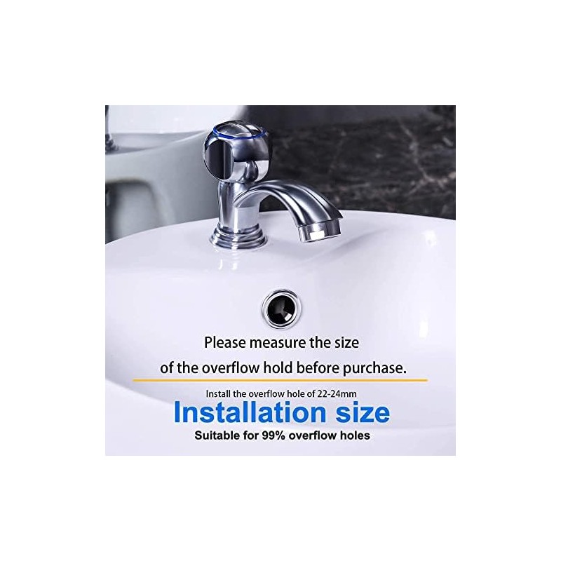SKYPIA 3x Bathroom Kitchen Sink Hole Round Overflow Cover Basin