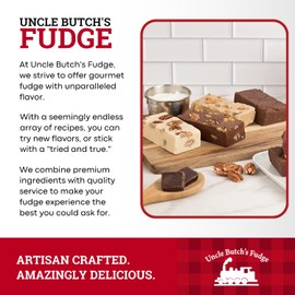 Uncle Butch's Fudge - Holiday Employee Gift Box - Great for Businesses - Decadent Handcrafted Fudge - Chocolate, Peanut Butter, Vanilla Walnut, & Surprise Seasonal Flavor (32oz total)