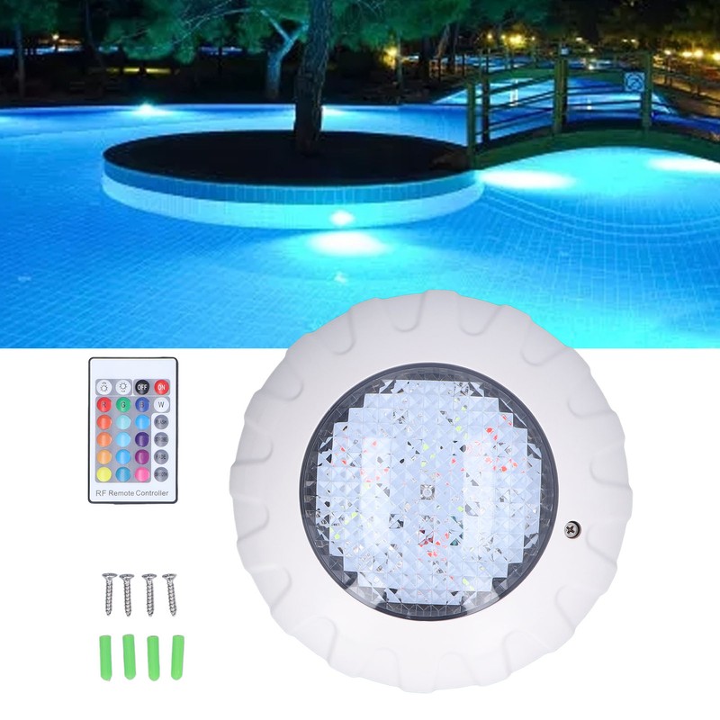 LED Pool Lights DC12V/38W with Remote IP68 Waterproof RGB Colorful