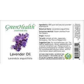 100% Pure Essential Oil - 10ml (30 Oils) by Greenals (Lavender)