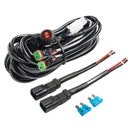 Eyourlife LED Light Bar Wiring Harness 2PCS (DT Connector 2 Leads - Wired Control)