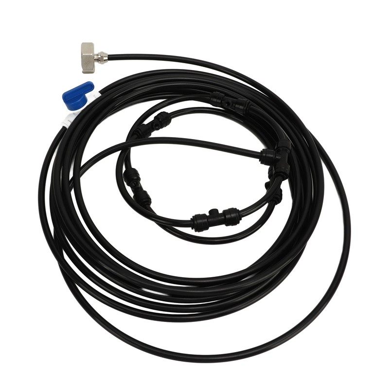 Fan Misting Kit with 3/4 Adapter 19.7ft Hose 6 Nozzles