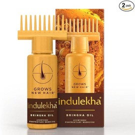 Indulekha Bringha Ayurvedic Hair Oil (Pack Of 2) 100g Hair Fall Control and Hair Growth, 2개, 100ml / Indulekha Bringha Ayurvedic Hair Oil (Pack Of 2) 100g Hair Fall Control and Hair Growth, 2개, 100ml