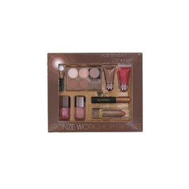 Sunkissed Bronze Workshop Set of 3 - 6 Eyeshadow + 2 Shimmer Creams + Lip Gloss + Lipstick + 2 Nag
