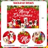 Funmemoir Christmas Backdrop Banner, Dog Christmas Photo Backdrop, Merry Christmas