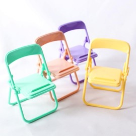 5Pcs Multicolour Simulation Mini Folding Back Small Chair Model Doll House Miniature Plastic Scene Props for Micro Landscape Dollhouse Furniture Mini Chair Dollhouse Toys and Games Accessories