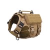 AIWAI Tactical Dog Harness with Handle for Large Dogs,2X Metal