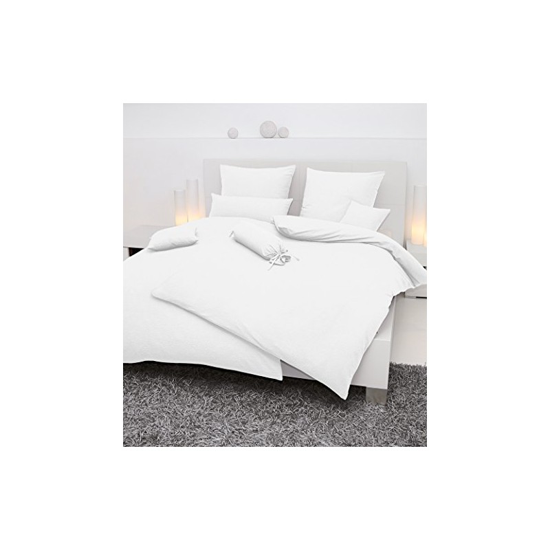 Janine Design Piano Mako Soft Seersucker Bed Linen White Single