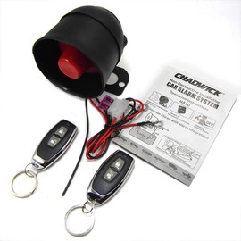Baceyong Car Alarm System, Cw-8110 120DB Security Horn with 2 Remote Controls 12V DC Car, Universal Vehicle Alarm Security Protection System Immobiliser Black
