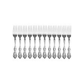 Oneida Michelangelo Fine Flatware Set, 18/10 Stainless, Set of 12 Dinner Forks