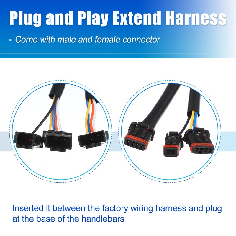 X AUTOHAUX 12 Inch Handlebar CAN Wiring Harness Bus Circuits