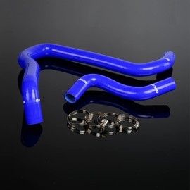 PIT66 Silicone Radiator Coolant Hose Kit,Compatible with 1992-1996 Honda Prelude SI/S/VTEC H22A Blue with Clamps