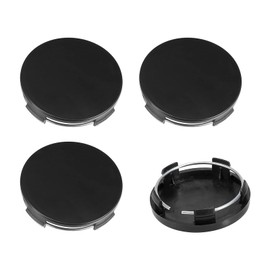 JINJUMEI Set of 4 Hub Caps Wheel Hub Caps OD 60 mm ID 56 mm Wheel Hub Caps Black Wheel Tyre Hub Caps Universal Wheel Hub Cover ABS Rim Caps for Various Vehicle Models