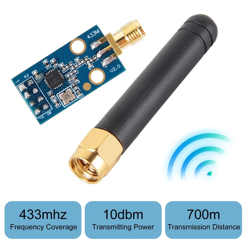 4Set CC1101 433MHz Wireless Transceiver Module with SMA Antenna Supports