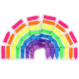 8 Sets Sticky Tabs, Neon Book Tabs, Colored Flag Page Tabs Self Adhesive for Annotating Books, Page Markers, Fluorescent File Index Tabs for Notebooks, Removes Cleanly, 1280pcs