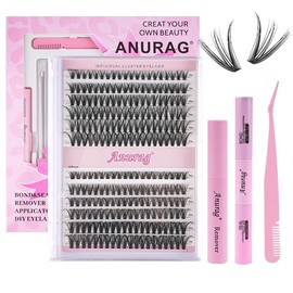 ANURAG DIY Cluster Eyelash Extension Kit, Eyelash Bonding & Sealing, Eyelash Tweezers, Eyelash Remover, Eyelash Applicator Tool At-Home DIY Eyelash Extensions (Kit, 30D-0.07D-9-17mix) Cosmetics, Makeup, Extension Kit, Extension Kit, Extension Kit, Extens