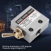 Hilitand Toggle Switch Valve, 3 Position 2 Port, Metal, Silver,