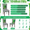 Preboun 6 Pcs St. Patrick's Day Chair Covers St Patricks