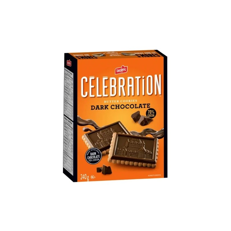 Celebration Butter Cookies with Dark Chocolate, 240g (4 Pack)
