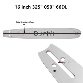 Dunhil 2 pack 16-Inch 325" 050" 66DL Chainsaw Chains & Bar for Husqvarna 41 45 49 51 336 339XP 550XP 340 346 345 350 351 435 440 445 450 450e Chainsaw