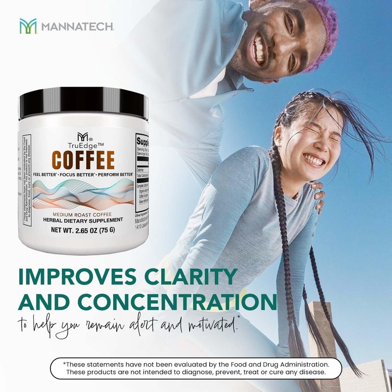 Mannatech - TruEdge Coffee - Sharpness & Endurance, Caffeine Blend,