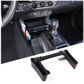 Aunginsy Center Console Gear Shift Storage Box Compatible with Toyota Tacoma 3rd Gen 2016-2023 Gear Shift Box Side Panel Organizer Tray Armrest Storage Box ABS Accessories, Not Fit Manual Transmission