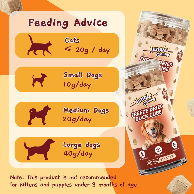 Jungle Calling Freeze Dried Dog & Cat Treats, Single Ingredient