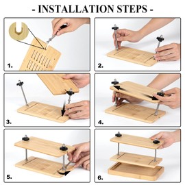 Yueshico Bamboo Tofu Press Mold and Food Strainer with Drip Tray 3 Layer Tofu Presser Drainer and Drip Tray Easily Remove Excess Water from Tofu for More Delicious, Safe for Dishwasher