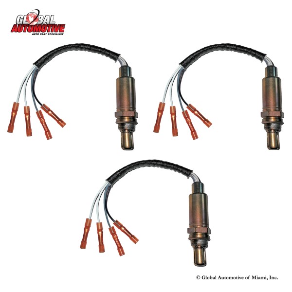 Global Automotive Set of 3 New Oxygen O2 Sensor for