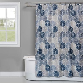 SKL HOME by Saturday Knight Ltd. Cubes Shower Curtain, Blue