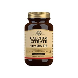 Solgar Calcium Citrate with Vitamin D3 Tablets - Pack of 60 - Healthy Bones & Teeth - High Potency Formula - Gluten Free