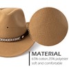 Gossifan Western Cowboy & Cowgirl Hat Felt Wide Brim Women
