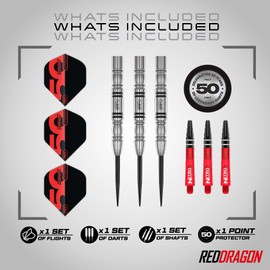 RED DRAGON Penetrator 4 - 23g Professional Tungsten Darts | Powerful Dart Metal Tip | 50 Years Classic Collection | Robust Darts for Competition