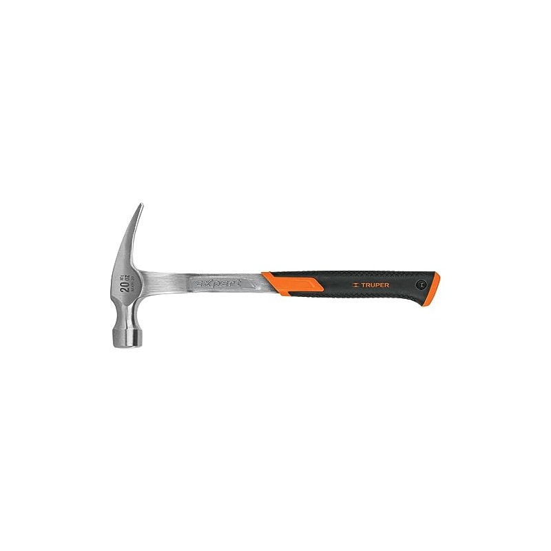 Truper Expert MXR-20, Martillo forjado, uña recta, 20 oz, mango