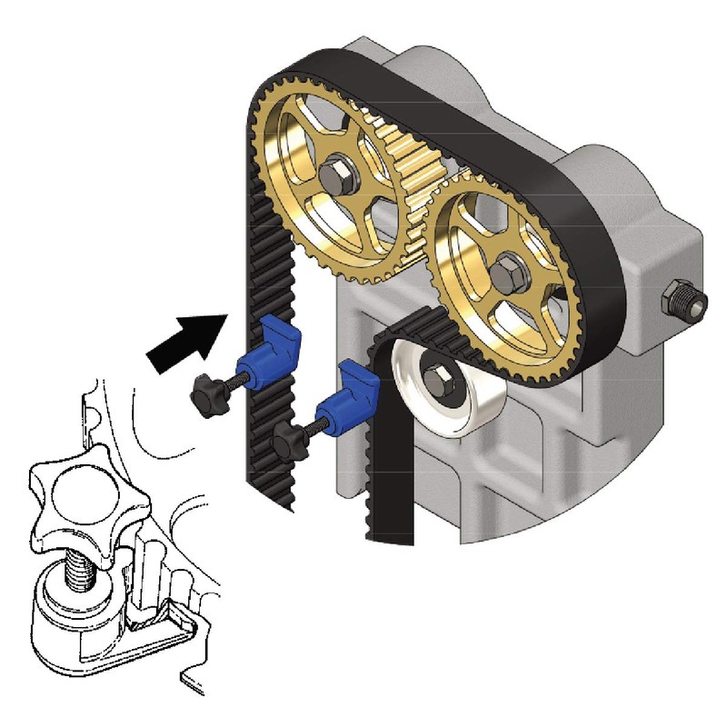 TOOLGUY REPUBLIC Timing Gear Lock Clamp Set - Holds Valve