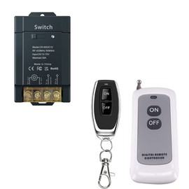 COLOROCK Wireless Remote Control Switch,DC 12V/24V/48V/72V/ 30A RF Remote Switch for Pump Security Systems Door Curtain Gate Barriers etc with 328-1600ft Long Range (12V-72V-30A Relay/2 Remote)