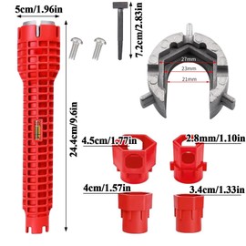 NieYat Tap Key, Autumn Tap Key, 14 in 1 Tap Key Tool, Multifunctional, Stand Tap Wrench Tap Wrench Plumbing Tool