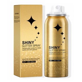 Body Glitter, Hair Glitter Spray, Long-lasting Powder, Suitable for stage, Party, Carnival makeup. Golden color. 4.05 Fluid ounces.