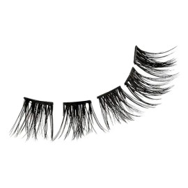 Pestañas Postizas Con Aplicador Kiss Impress Falsies Spiky color negro x20 clusters