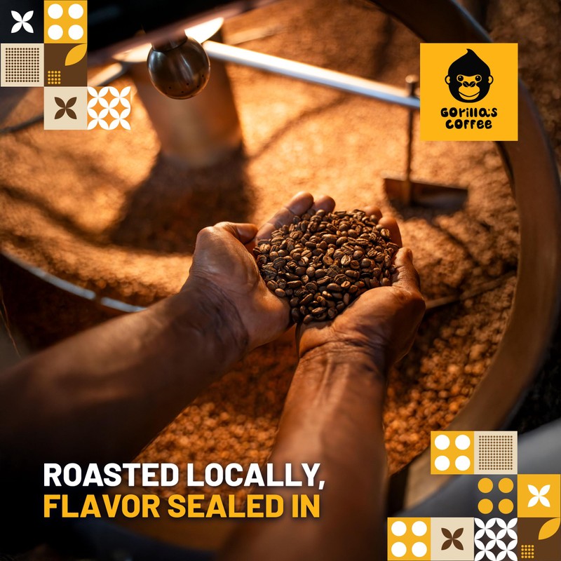 Gorilla's Coffee 100% Arabica - Medium Roast Whole Bean Coffee,