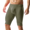 Men's Transparent Half Tights Leggings Sheer Swimwear Shorts Trunks Pant(Green
