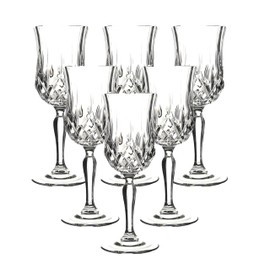 Lorren Home Trends Opera White Wine Glass, Set of 6