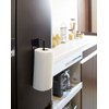 Yamazaki 7128 Magnetic Kitchen Paper Holder, Black, Approx. W 2.4