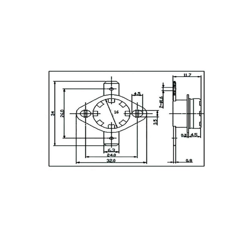 RuiLing 5-Pack KSD301 75 Degrees Centigrade Thermostat Thermal Control Switch