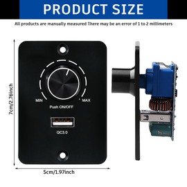 DC 12V Dimmer, Dimmer Schalter, Pwm Dimmschalter, für Wohnmobil Boat Trailer Truck Van Rv Beleuchtung Funktioniert