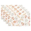 Pumpkin Maple Leaf Fall Placemats 12x18 Set for 4, Seasonal