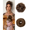 HSLHDI 2PCS Messy Bun Hair Piece-Large Wavy Curly & Donut