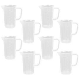 Pack of 8 Measuring Cups 100 ml Measuring Cups Plastic Dispenser, Small Measuring Cups, Precision Measuring Cup with Handle, Mini Measuring Cup ml Graduation for Kitchen Laboratory Measuring Cups